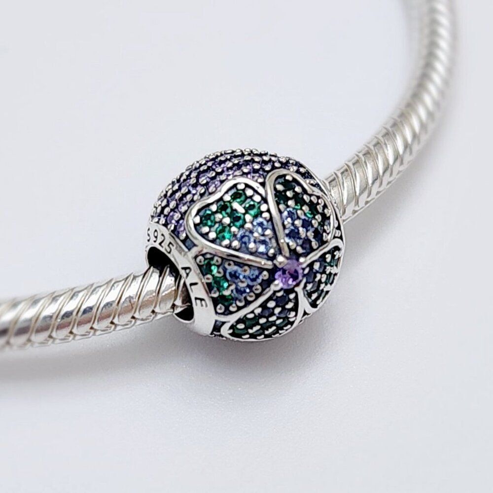 Pandora Pave Flower Blossom Charm